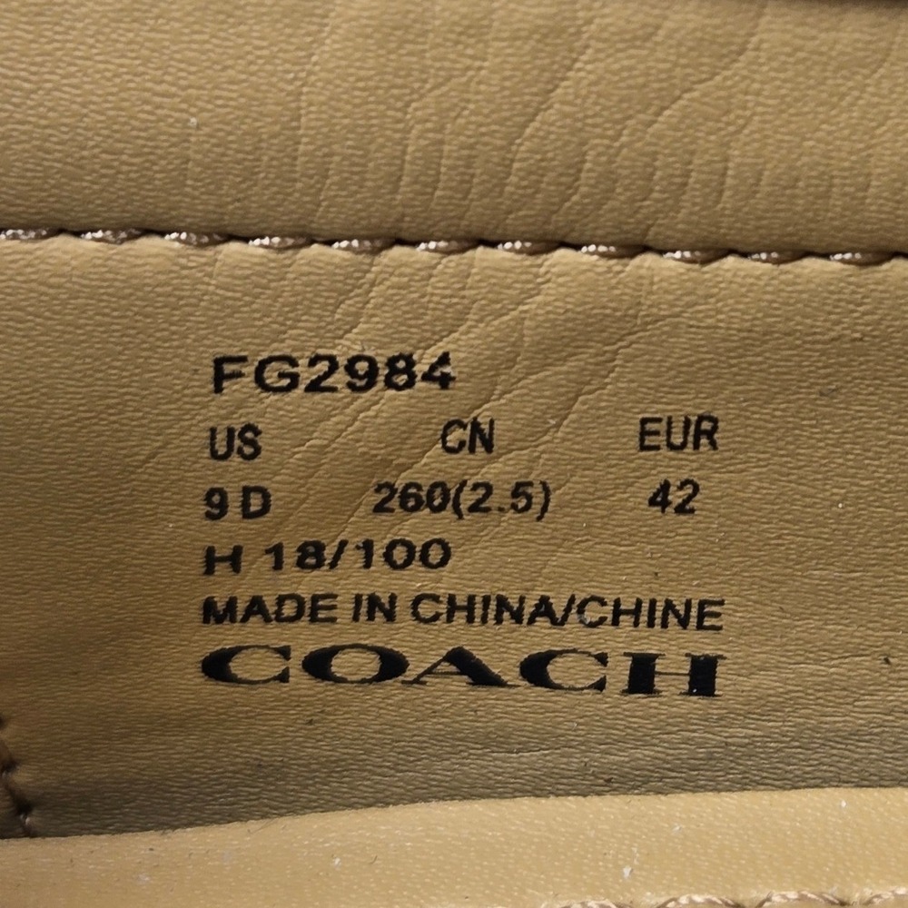 Coach‎ Collis Bit Loafers Mens Size 9D Tan Brown Leather FG2984 Turnlock Moc - Picture 9 of 13
